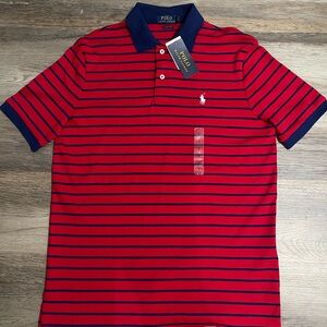 Polo by Ralph Lauren Red and Blue Striped Shirt Classic Fit